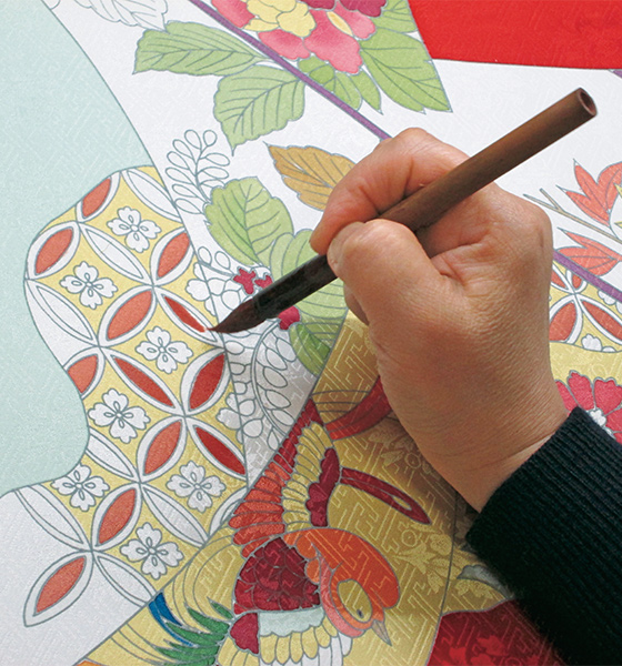 色彩豊かな振袖文様