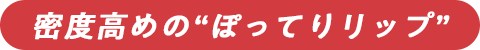 密度高めの”ぼってりリップ”